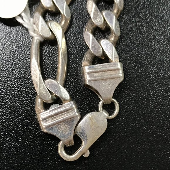 20 1/2 Inch 9.52 mm Sterling Silver Figaro Chain Necklace - Picture 5 of 6